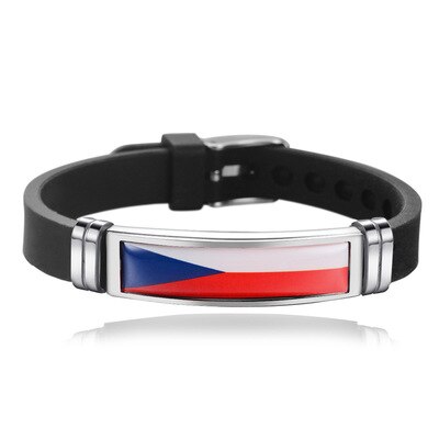 FIMAODZ-Pulsera de silicona con la bandera de España y EE. UU., ajustable, para hombres y mujeres, banderas de Israel y Alemania, de recuerdo,: K