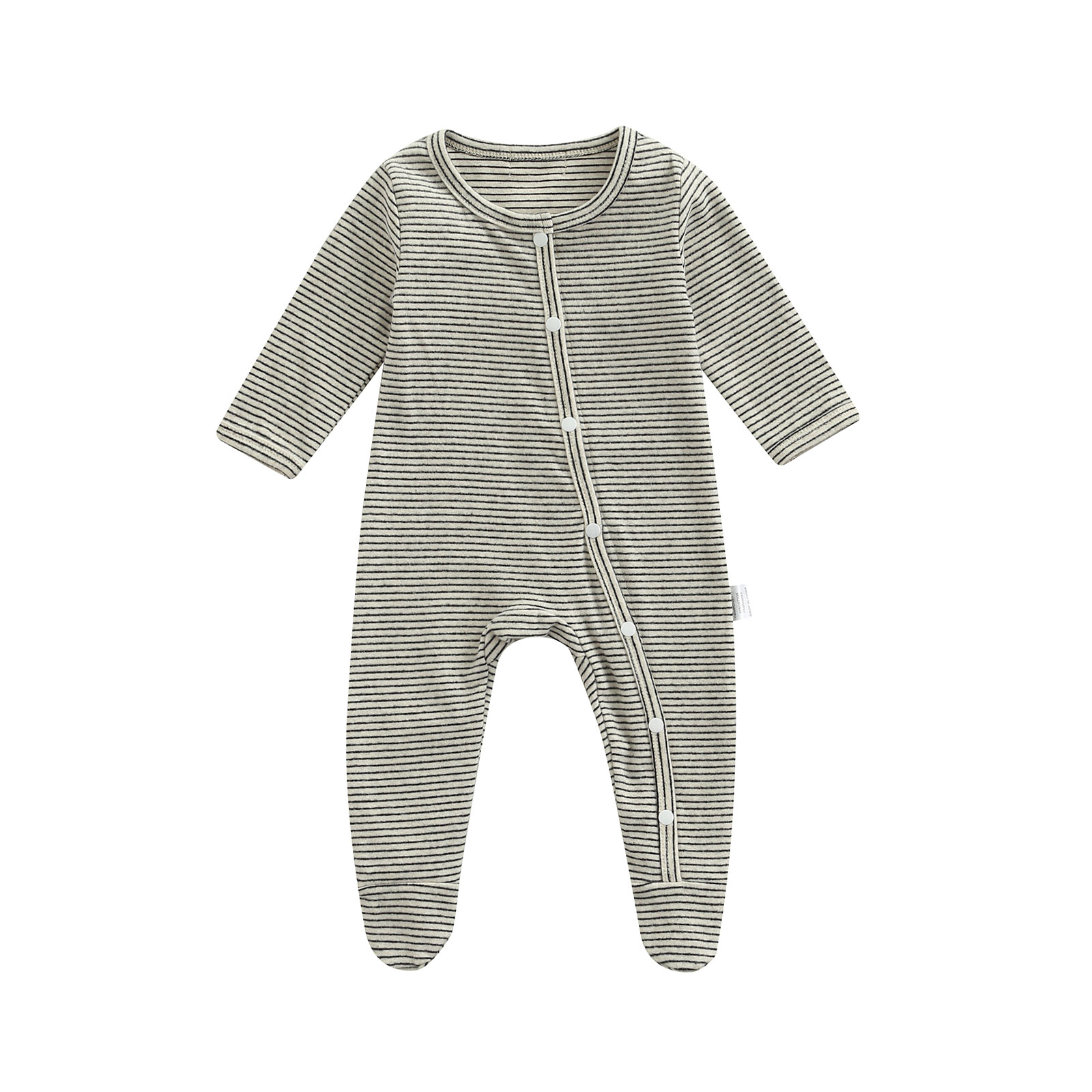 Baby Meisje Jongen Pasgeboren Romper Gestreepte Betaalde Meisjes Jongens Gestreepte Footies Katoenen Kleding: B / 12-18Months