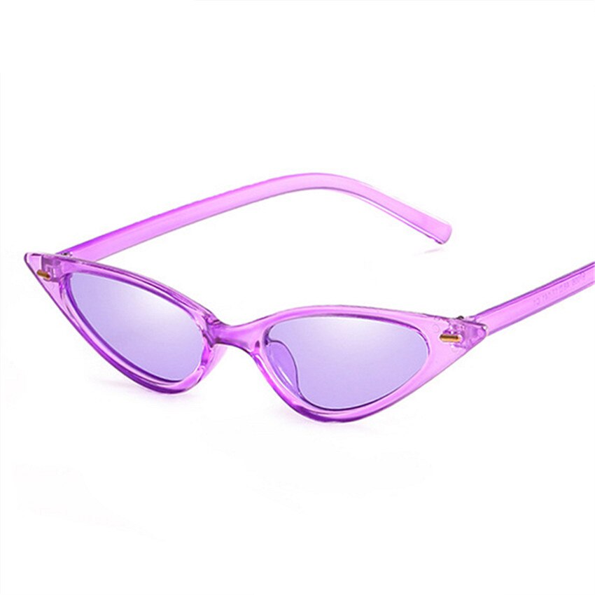 Vintage cat eye solbriller kvinder luksus små cateyes solbriller retro damer solbriller pink leopard briller