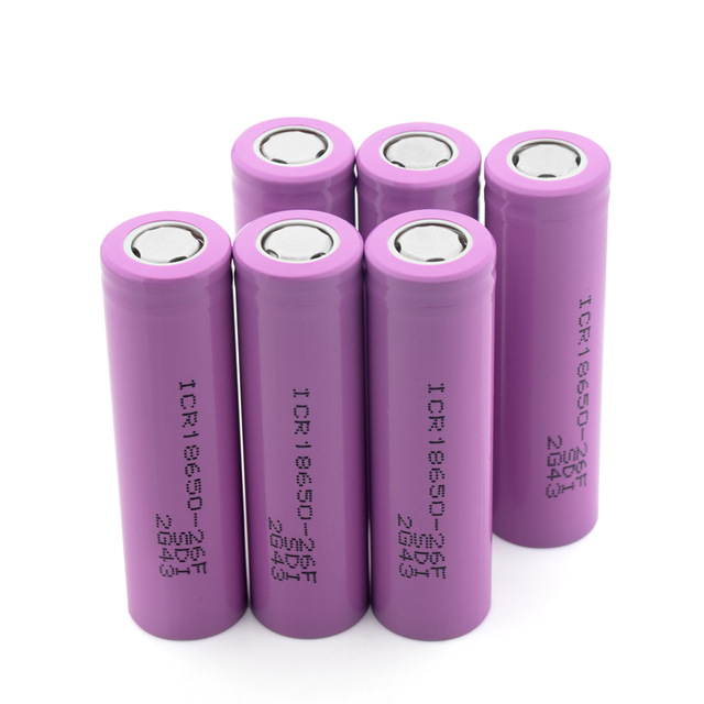 1/2/4/6/8/10 stück 3.7v rosa wiederaufladbare icr 18650-26f 2600 mah li-Ion Lithium-batterien 18650 flachem pluspol: Schwarz