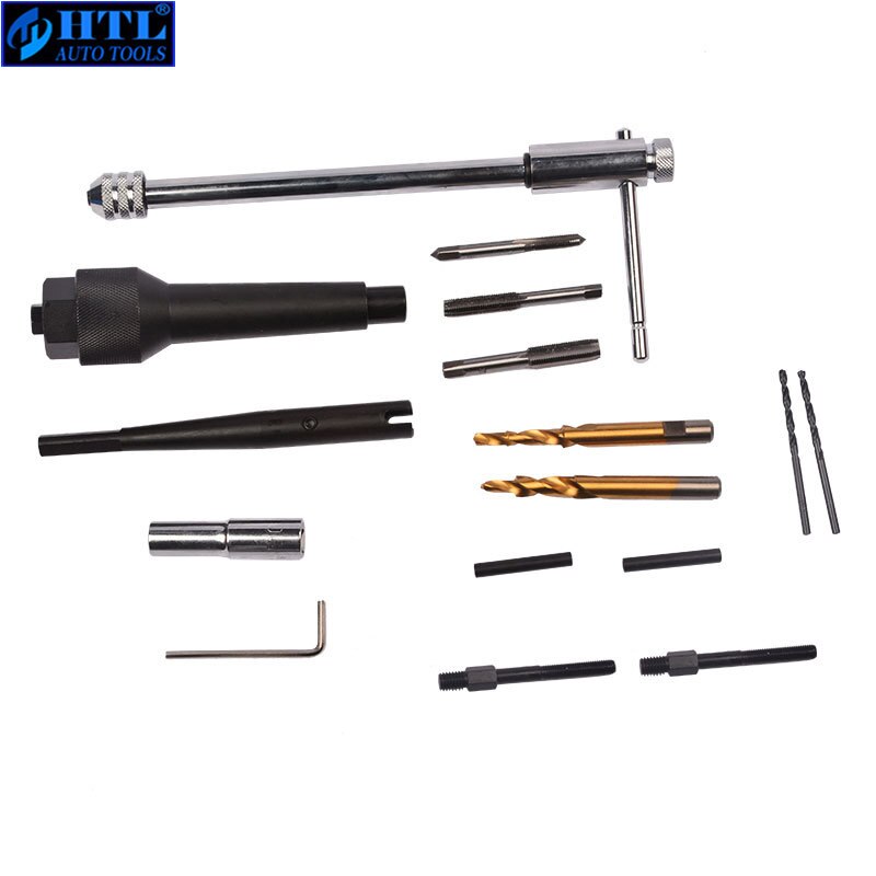 Damaged Glow Plug Removal Remover Thread Repair Drill Wrench Spark Plug Gap Extractor Tool Kit 8MM 10MM