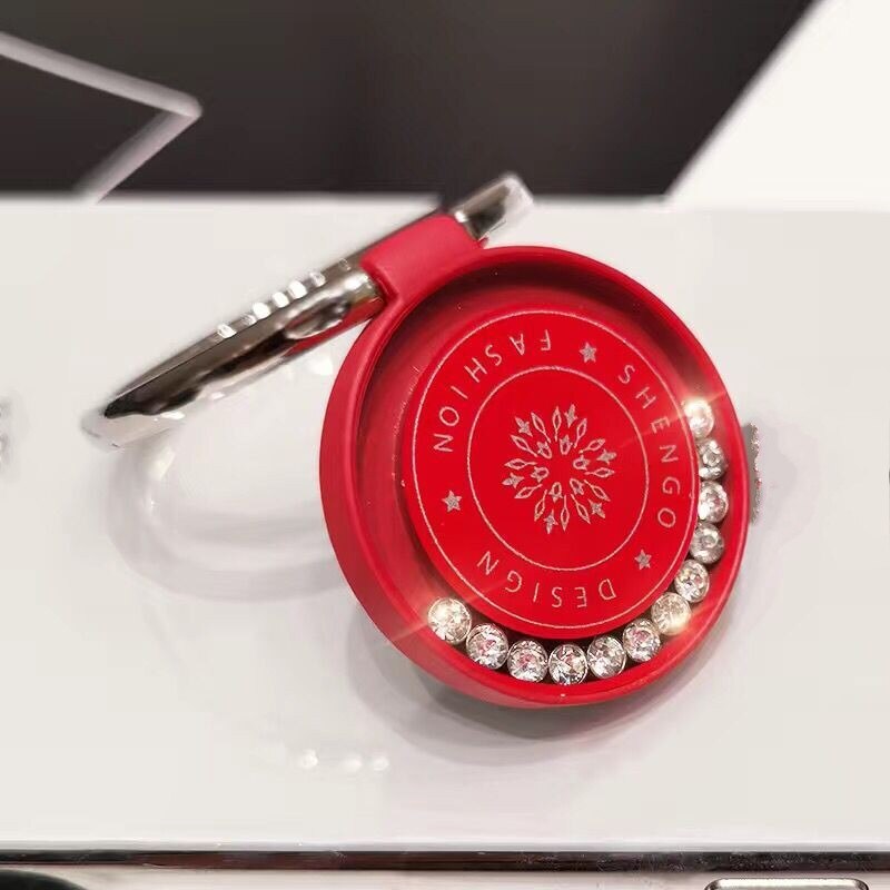 Luxury Metal Mobile Phone Finger Ring Holder Car Mount Tablet Support Smartphone Kickstand for iphone X XR XS 11 Pro Phone Stand: Red