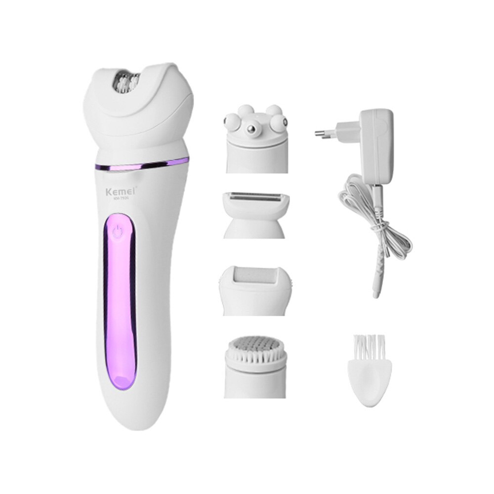 Kemei épilateur électrique 5 en 1 pour femmes Rechargeable pour le visage le corps les sourcils: without box