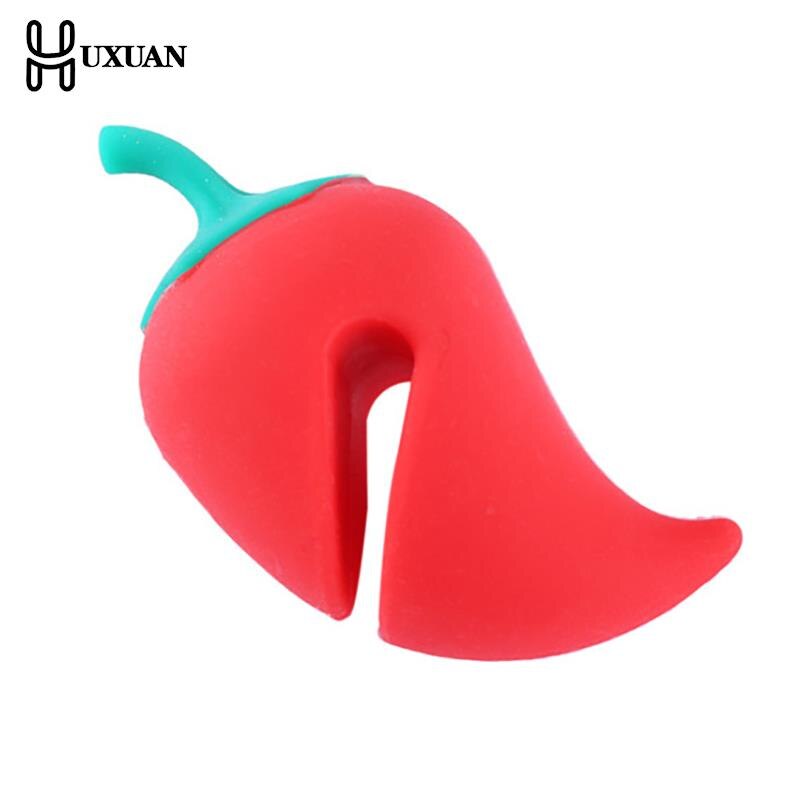 Silicone Pot Clips Supplies Cute Pepper Pan Cover Anti-overflow Rack Kitchen Prevent Overflow Lid Holder Shelf Soup Pot Clip