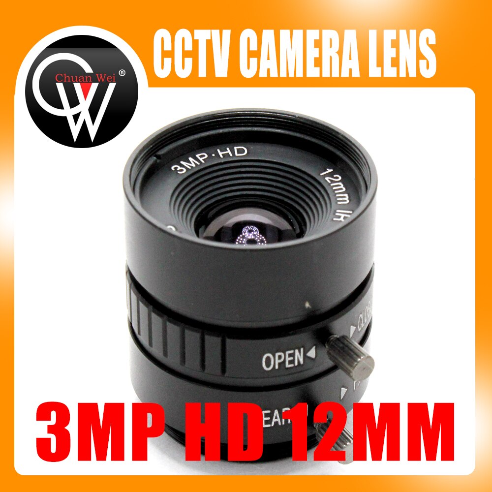 3MP HD 4mm/6mm/8mm/12mm/16mm objektiv Manuelle 1/2 Iris cs Mount Industrie objektiv CCTV Kamera Objektiv für HD Kamera ip kamera