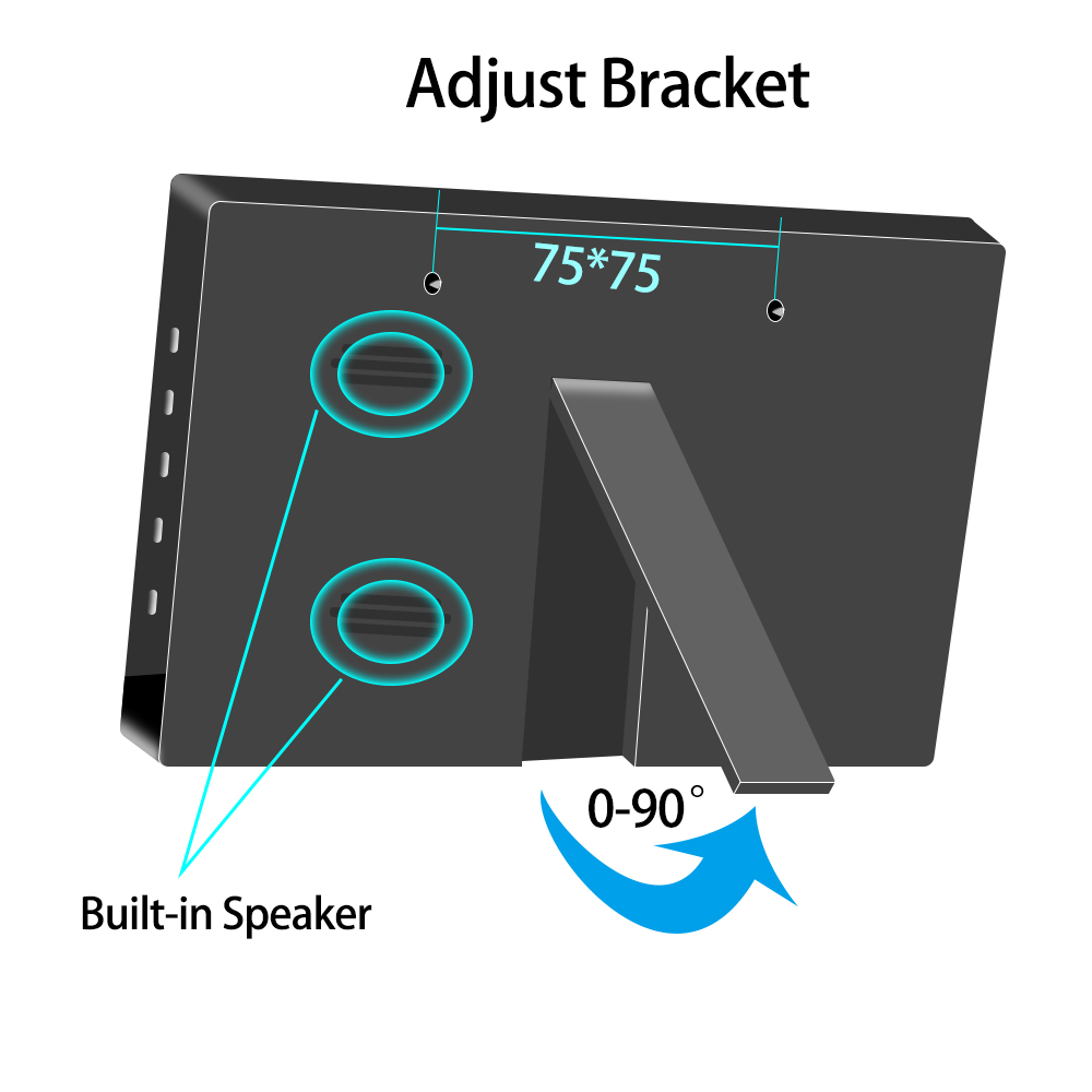 Mini Monitor portátil de 7 pulgadas, Panel TFT de 1024x600, pantalla táctil LCD, Monitor secundario, compatible con ordenador portátil Raspberry Pi Series