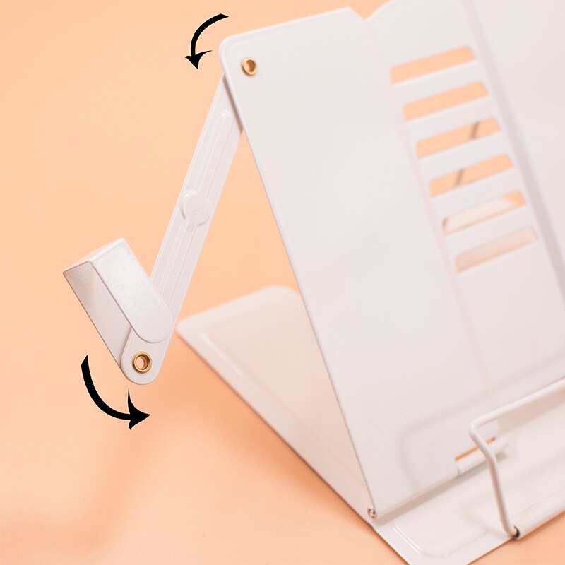 Verstelbare Draagbare Metalen Verstelbare Leesboek Houder Ondersteuning Document Plank Bookstand Tablet Muziek Score Recept Stand