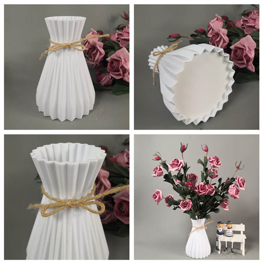 Plastic Vazen Woondecoratie Anti-Keramische Vazen Europese Bruiloft Moderne Decoraties Rotan-Achtige Onbreekbaar Creatieve Eenvoud
