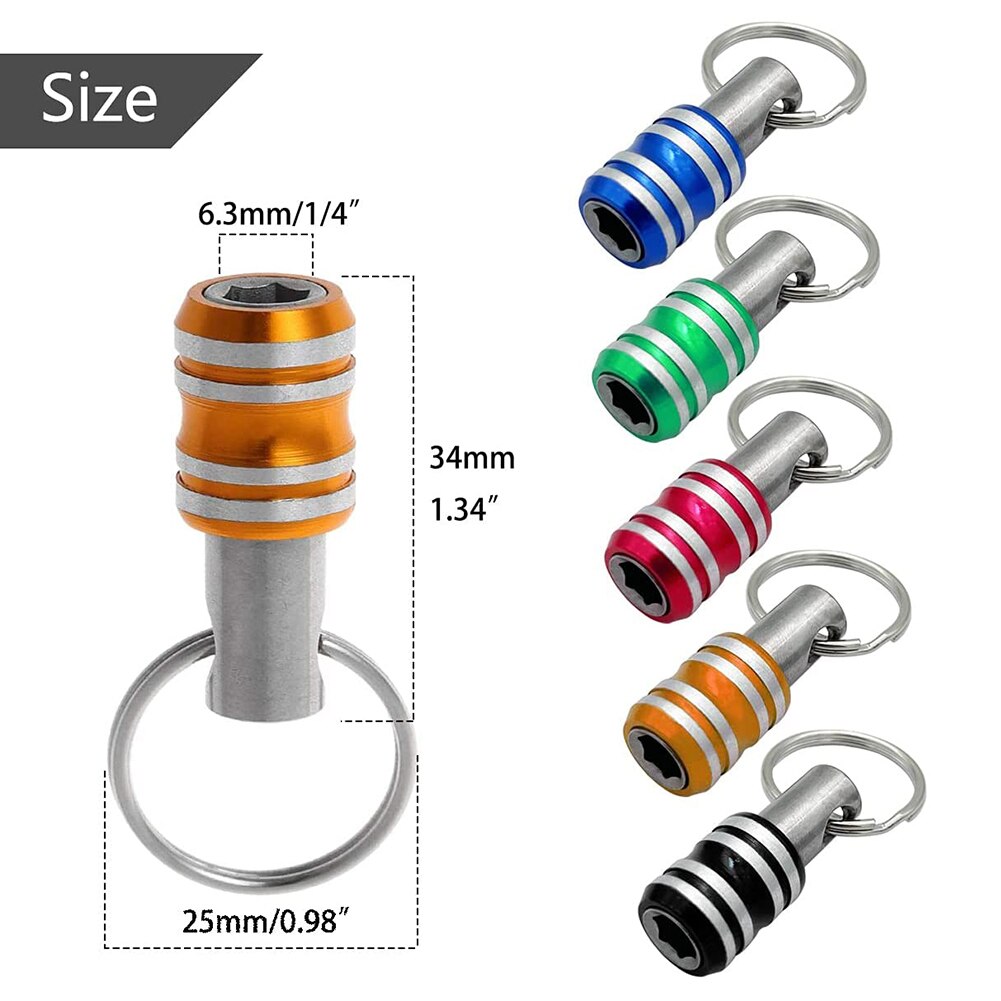 5/6/10PCS 1/4inch Hex Shank Screwdriver Bits Holder Extension Bar Keychain Screw Adapter Drill Change Hand-held Screwdrivers