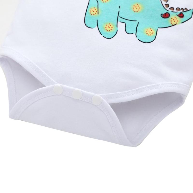 Baby Cartoon Paard Dinosaurus pak Jongen Meisje Kleding Lange Mouw Animal Print O-hals Herfst Lente Jumpsuit 0-18 M