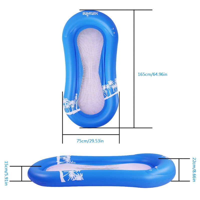 PVC Floating Row Bed Hammock Swimming Pool Floating Mattress Beach Lounge Raft G92F