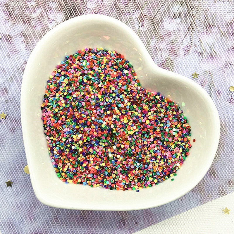 Multi taille 1mm 2mm cercle point forme Pvc Paillettes en vrac fête artisanat Nail Arts Sequin mariage décoration confettis 10g