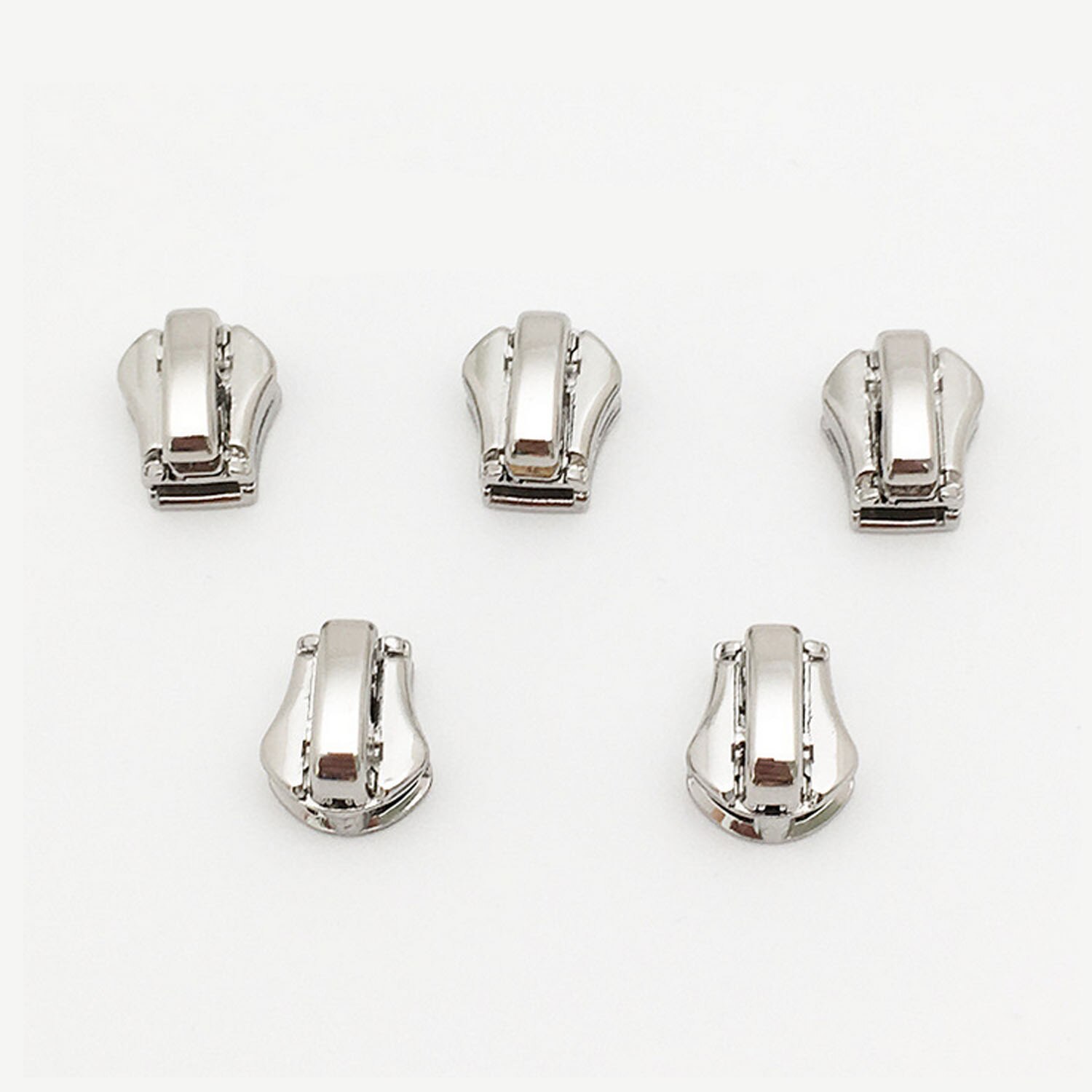 5pcs 5#/3# Metal Zipper Head Repair Part Metal Zipper Slider Replacement for Luggage Suitcase Backpack Jacket DIY Sewing Craft s: Size 3 Silver