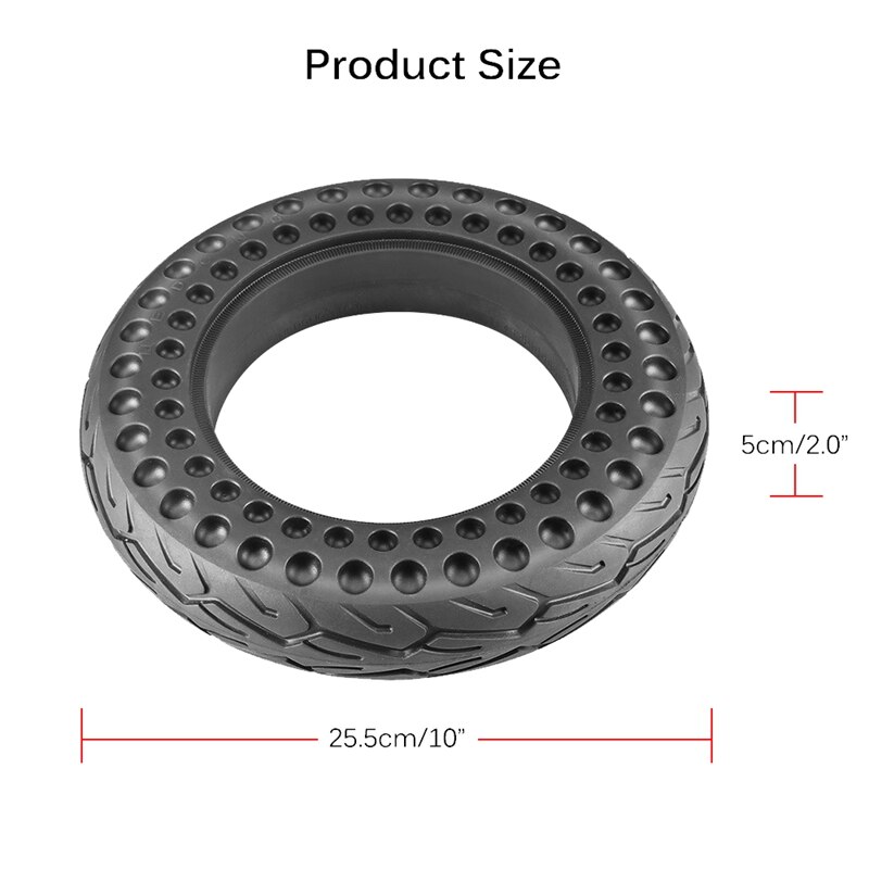 Pneu de trottinette électrique 10 pouces, pneu plein, non pneumatique, anti-crevaison, antidérapant, pour xiaomi  m365