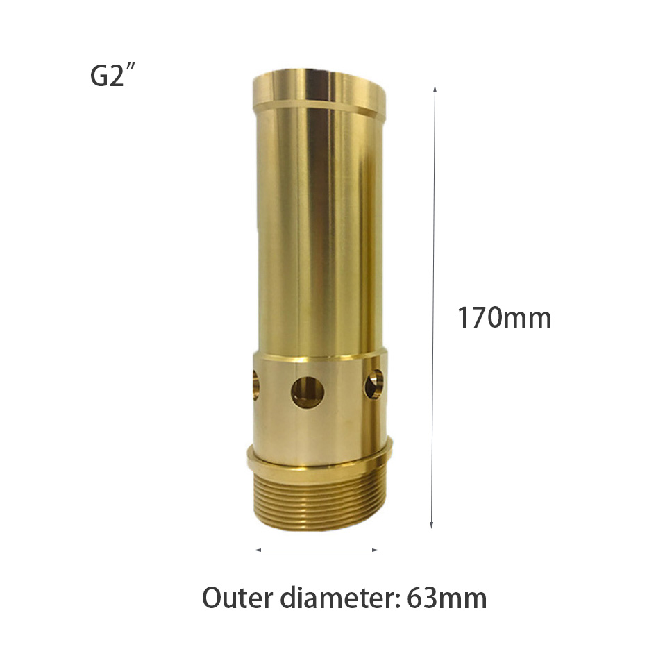 3/4 "3/4" 1 "1.5" 2 "Messing Vijver Fontein Nozzle Jet Straight Gutsende Spray Hoofd Verstelbare tuin Outdoor Sprinkler Bubbling: 2 inch