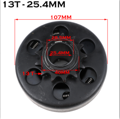 19mm 20mm GEHEN Kart Spaß Kreisel Automatische Kupplung 3/4 &quot;10&quot; 11 &quot;12&quot; 13 &quot;14&#39;s 18Tooth 420\35\428 Kette für Kart Minibike motor: 25.4mm13T