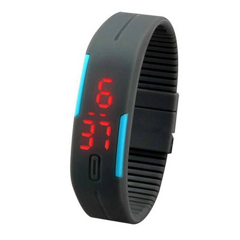 Kinderen Digitale Horloge Led Sport Horloge Casual Silicone Voor Kids Horloges Horloge Armband Voor Jongens Meisjes Mode Elektronische: Gray