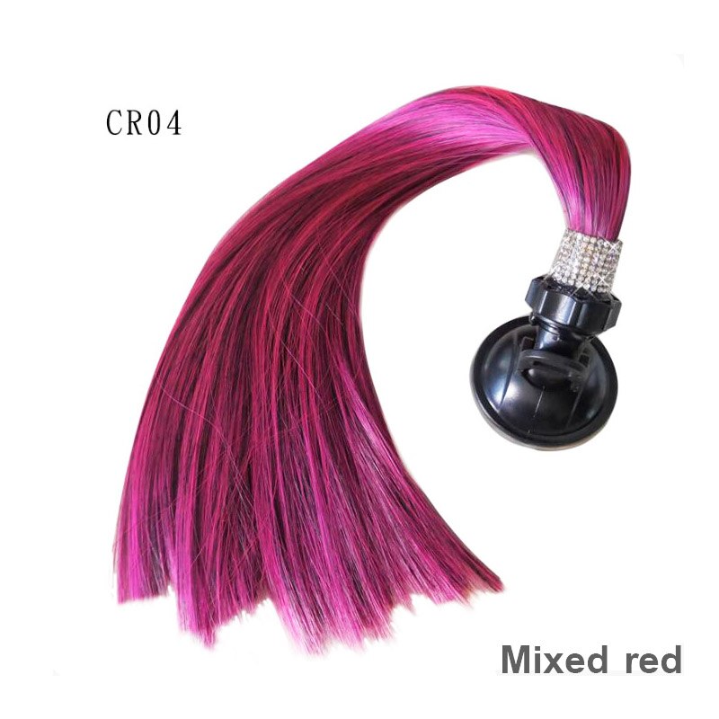 CDCOTN 1pz Casco Del Motociclo di Modo Trecce FAI DA TE diamante Donna Parrucca Trecce per Caschi Da Moto Ventosa Decorazione macchina messa in piega: CR04