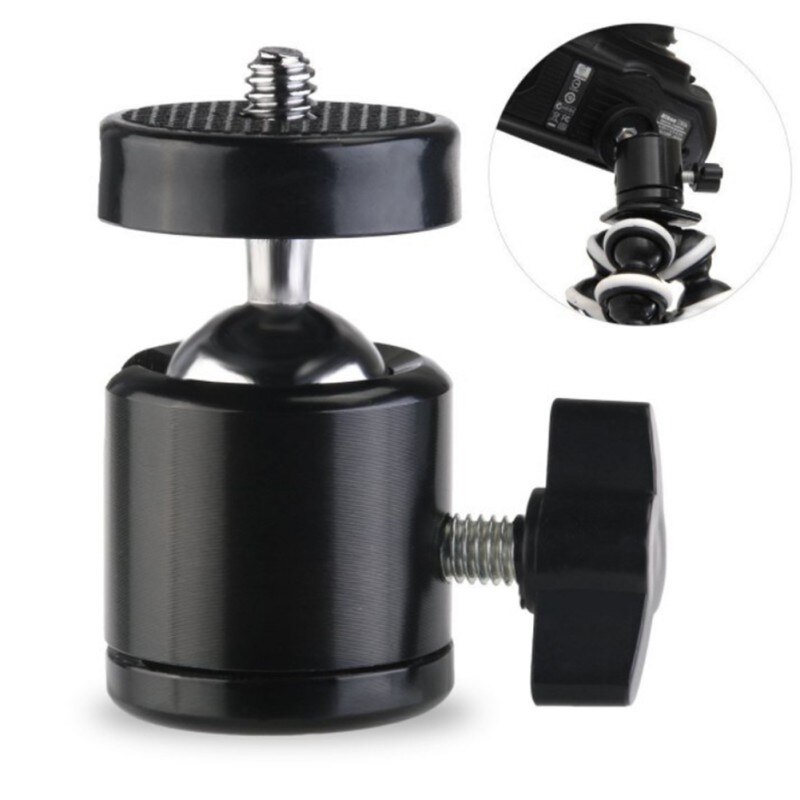 Mini Ball Kopf Mit 1/4 Blitzschuh montieren Adapter 360 Grad schwenken Aluminium Stativ Kugelkopf Für DSLR/Licht Stehen Camrea kugelgelenk