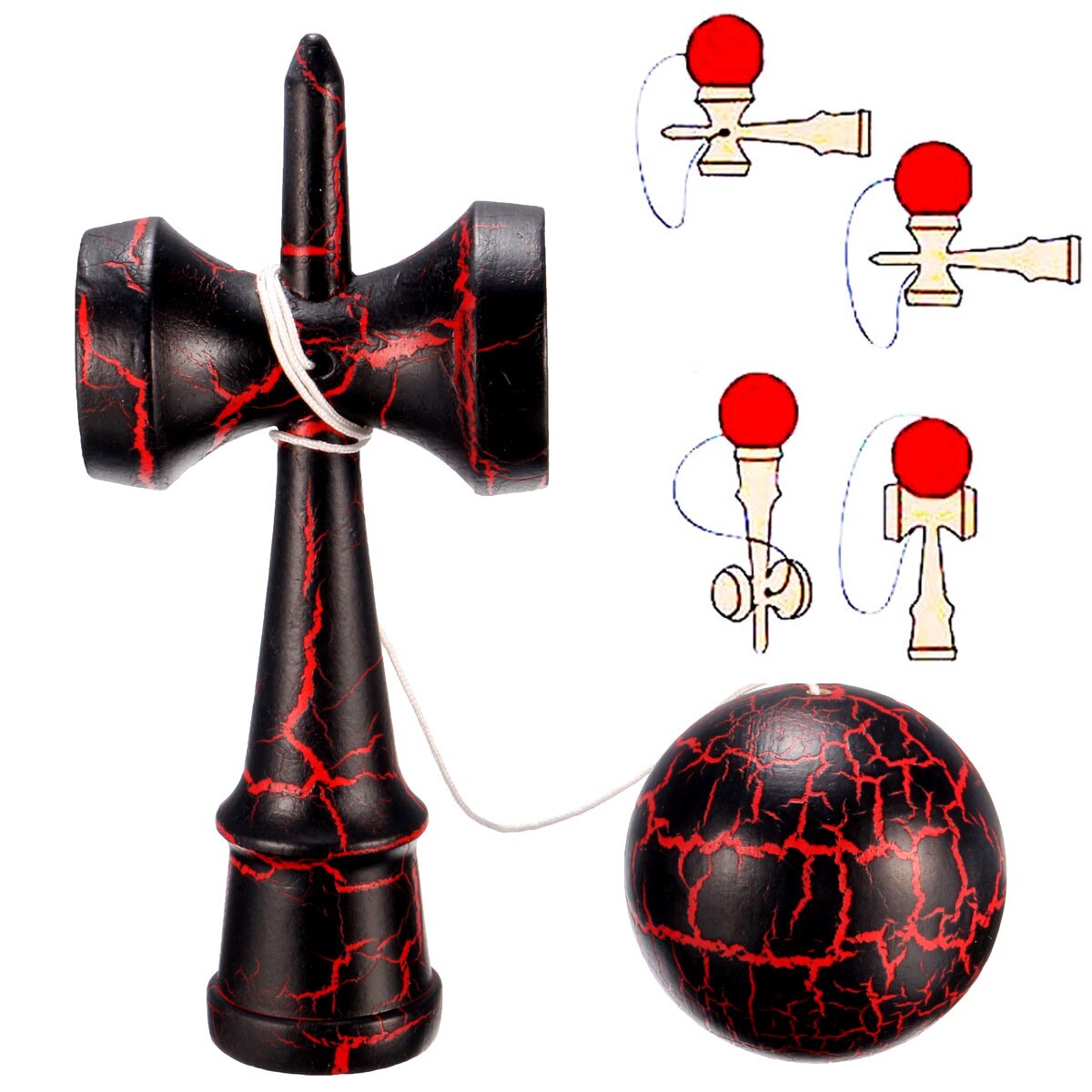 18CM brand complete Kentama crack wooden ball educational traditional game supplies