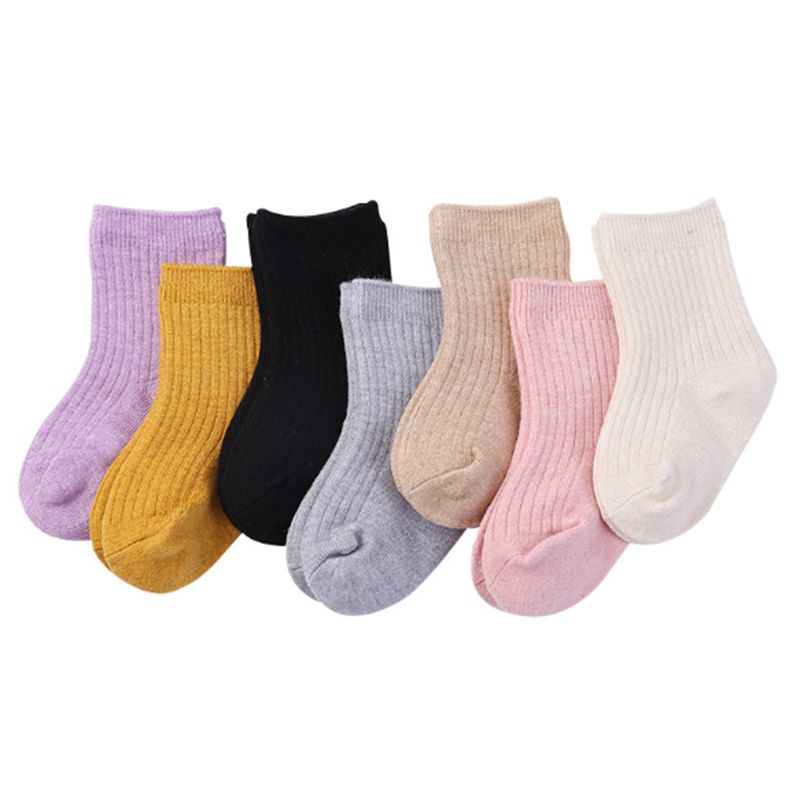 5Pairs Randomly Colors Baby Toddler Boys Girls Kid Cashmere Wool Thick Warm Winter Soft Socks CLL9039: 3-5Years