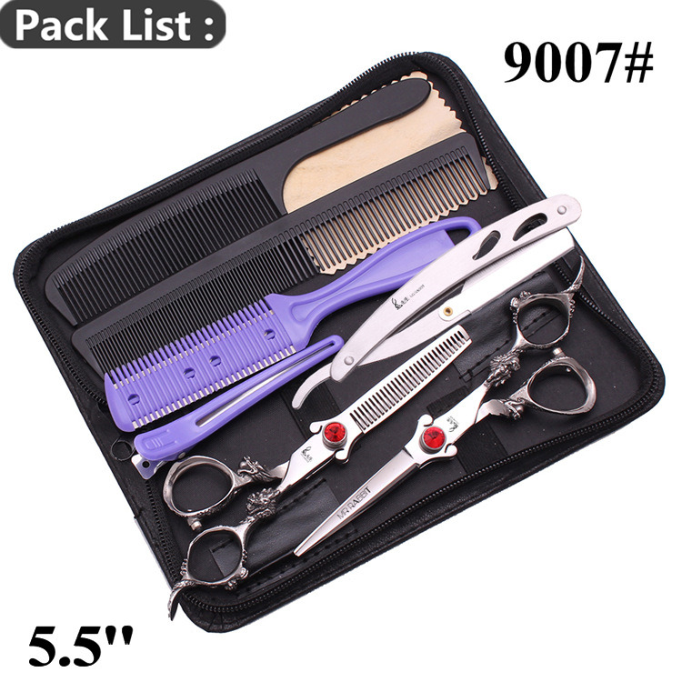 Kapper Schaar 5.5Inch Japanse 440C Mr Konijn Dunner Shears Kappers Knippen Schaar Professionele Haar Schaar M9024: M9007 Hong K-B 5.5Y