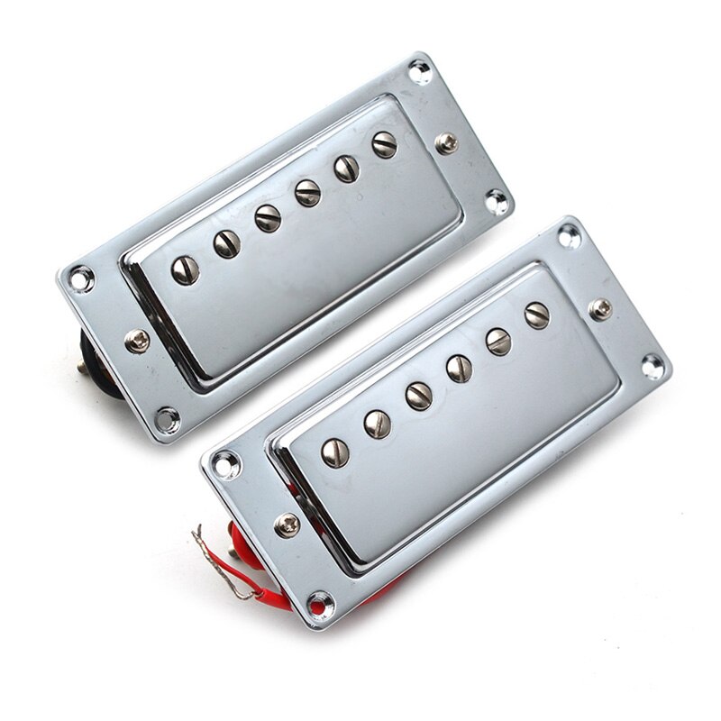 Mini 6 Hole Electric Guitar Humbucker Pickup Neck&Bridge Pickup Pickup for LP Guitar Black/Gold/Chrome: CR Neck and Bridge