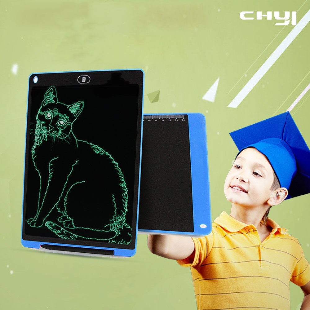 Mini Magnetic Blackboard Board 12 Inch Electronic Chalkboard for Kids LCD Writing Notebook Flipchart Drawing Flip Chart Tablet