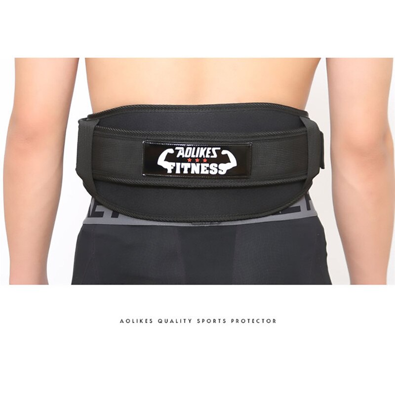 Fdbro mand nylon fitness vægtløftning squat bælte sikkerhed gym talje suppport træning bælte rygstøtte beskytte lændekraft: Sort / M