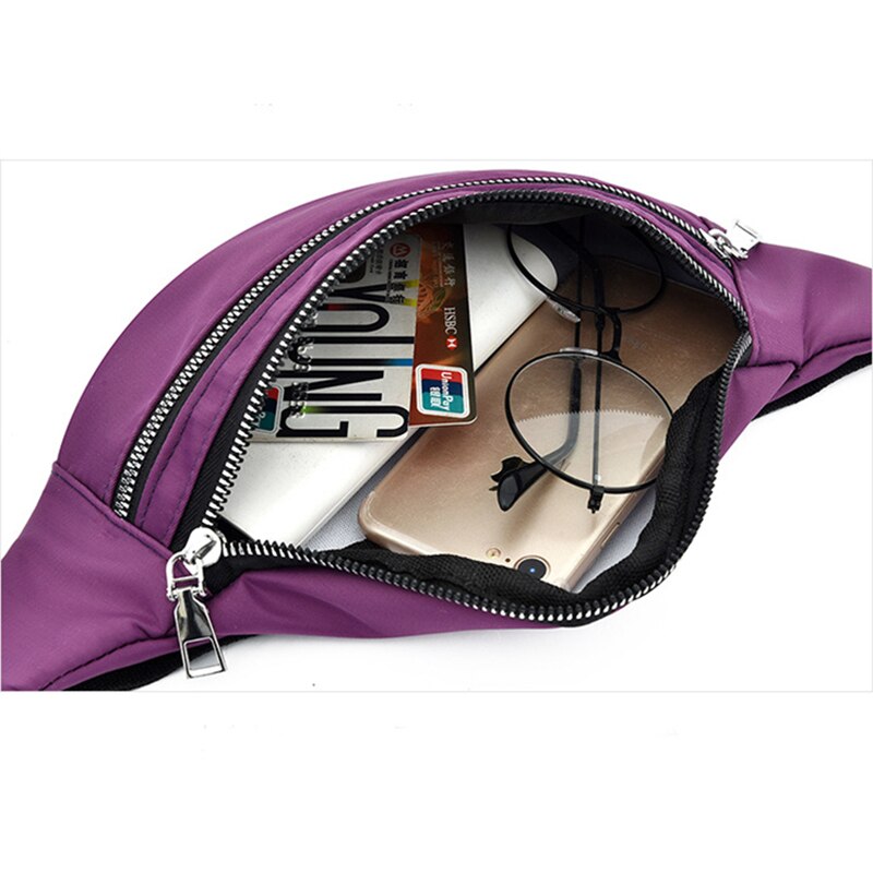 Sacos de cintura para mulheres moda fanny pacote poliéster banana saco à prova dwaterproof água hip bum saco para compras andando viajar esportes