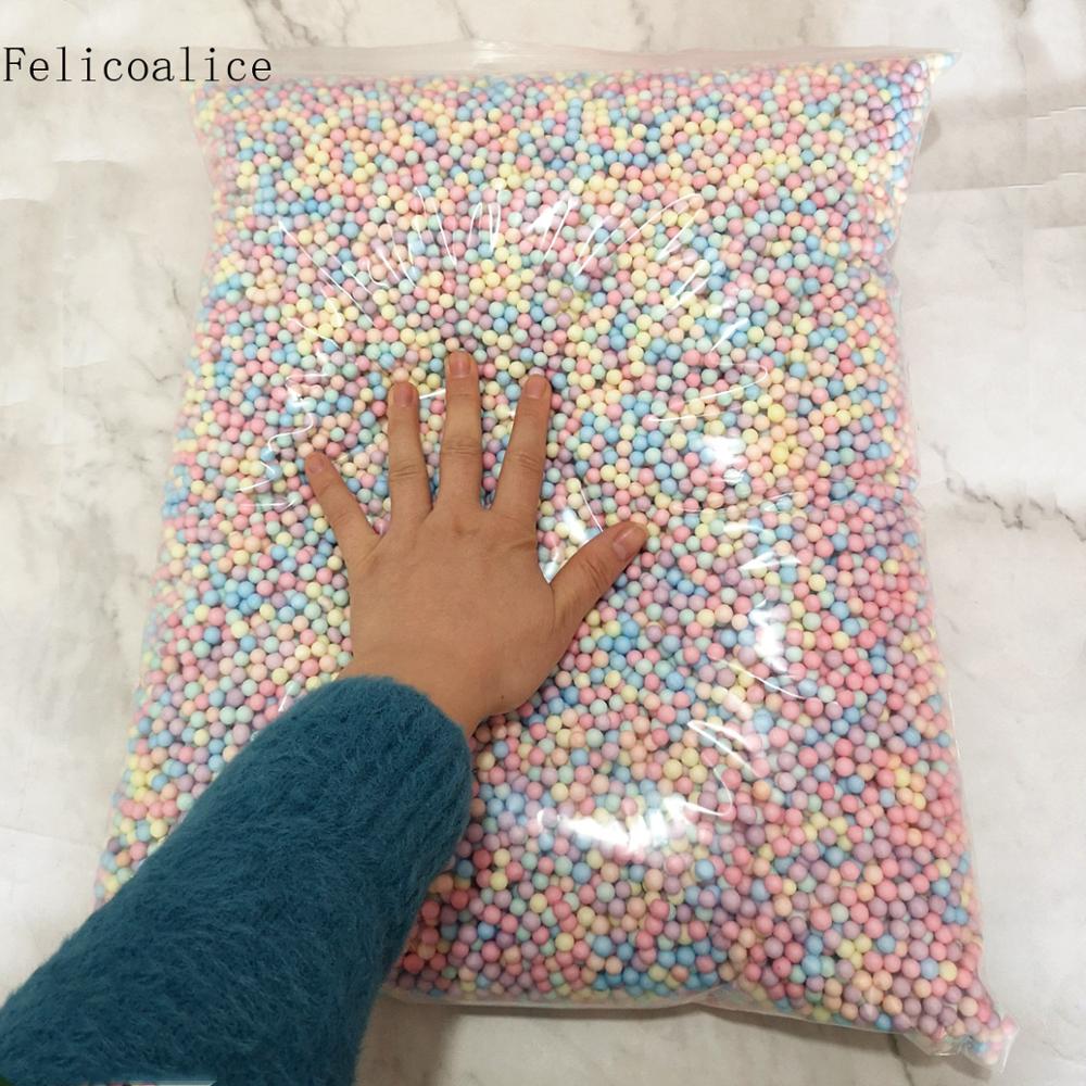 250g 6-8mm mini slime pastell skum pärlor bollar för pyssel kudde/soffa fyllmedel: Default Title