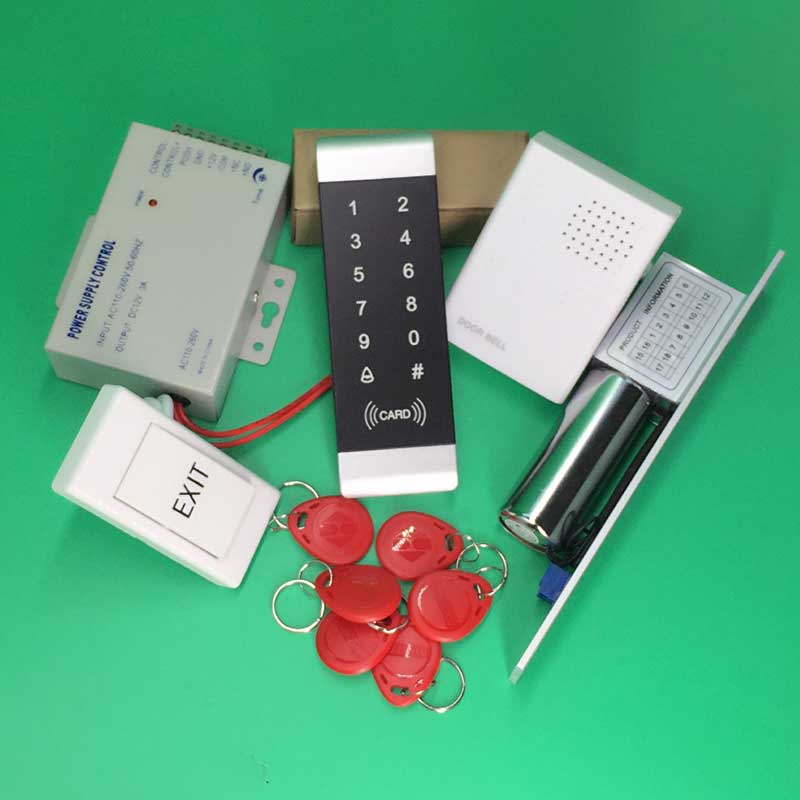 FRID Access Control Kit Electric Lock + Touch Keypad Door Security For Security System
