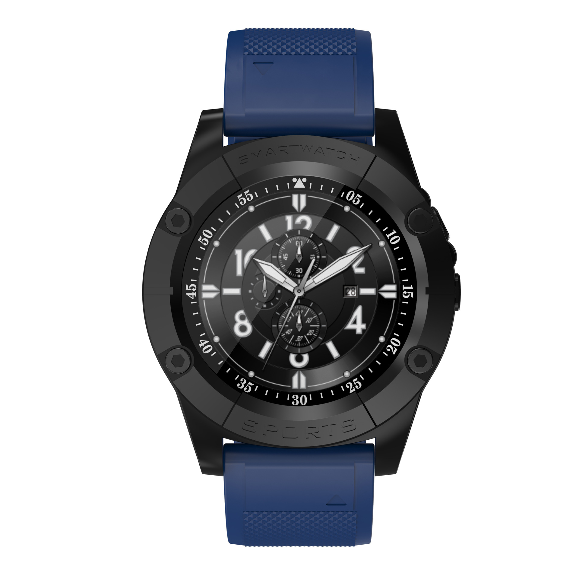 Bluetooth montre intelligente SW98 Smartwatch sommeil Tracker réveil cadran Message rappel d'appel SIM TF caméra Smartwatch pour Android: SW98  Blue