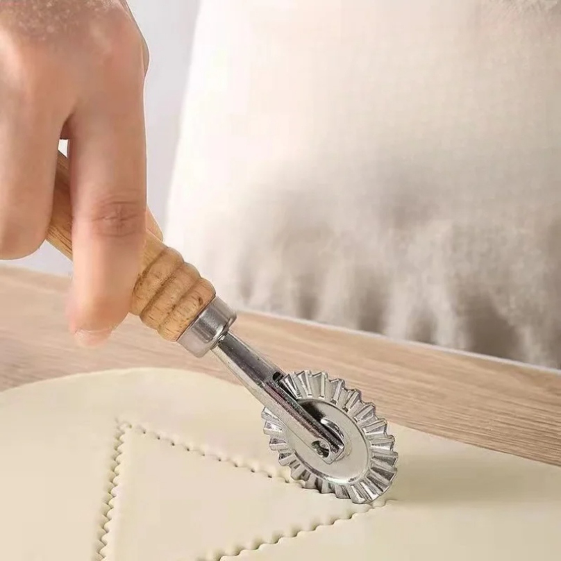 Edelstahl Knödel Prägung Seite-geprägte Keks bilden Hand-Schneidemaschine Für Backen Gebäck Dekoration rollen Rad Werkzeuge