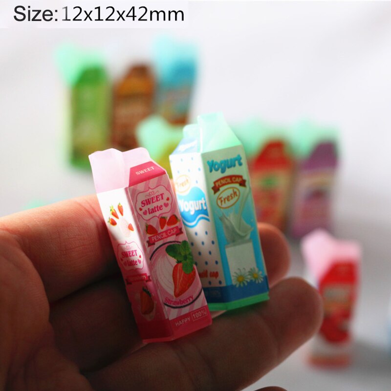 Cute 4Pcs Dollhouse Food 1:12 Scale Milk Carton Bottle Drink Cup Pretend Foods For 1/12 Miniature Doll House Kitchen Accessories