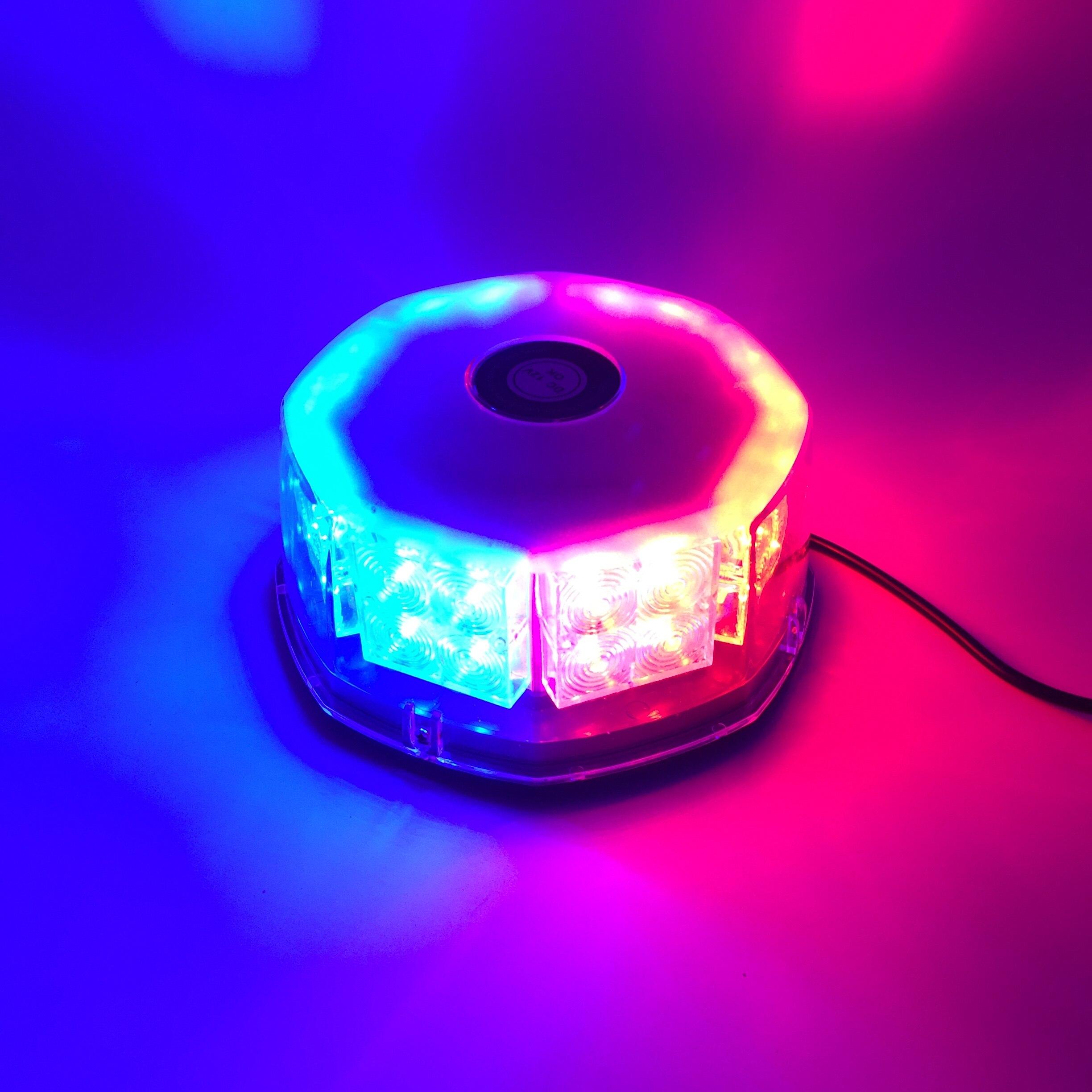 32 led runda 12v bilar lastbil nödblinkande ljus polis led varningslampa blixtljus fyr fordonstak säkerhetssignal belysning