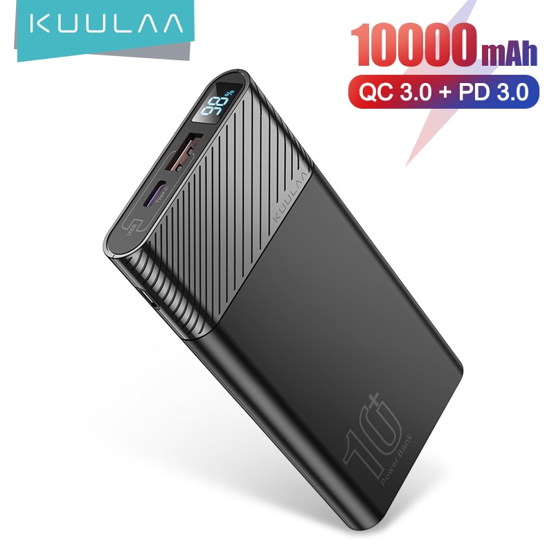 KUULAA PD Power Bank 10000mAh QC 3,0 Power Schnelle Lade tragbare ladegerät Poverbank Für xiaomi mi 9 8 iPhone 11 X pawer bank