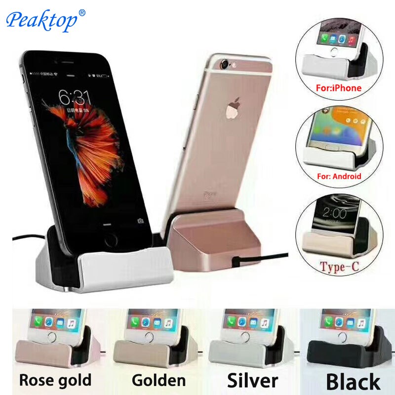 For Oneplus 5t 6 Type-C USB iPhoneX Android Fast Sync Data Phone Charger Dock Stand Station Desktop Charging For Huawei Xiaomi