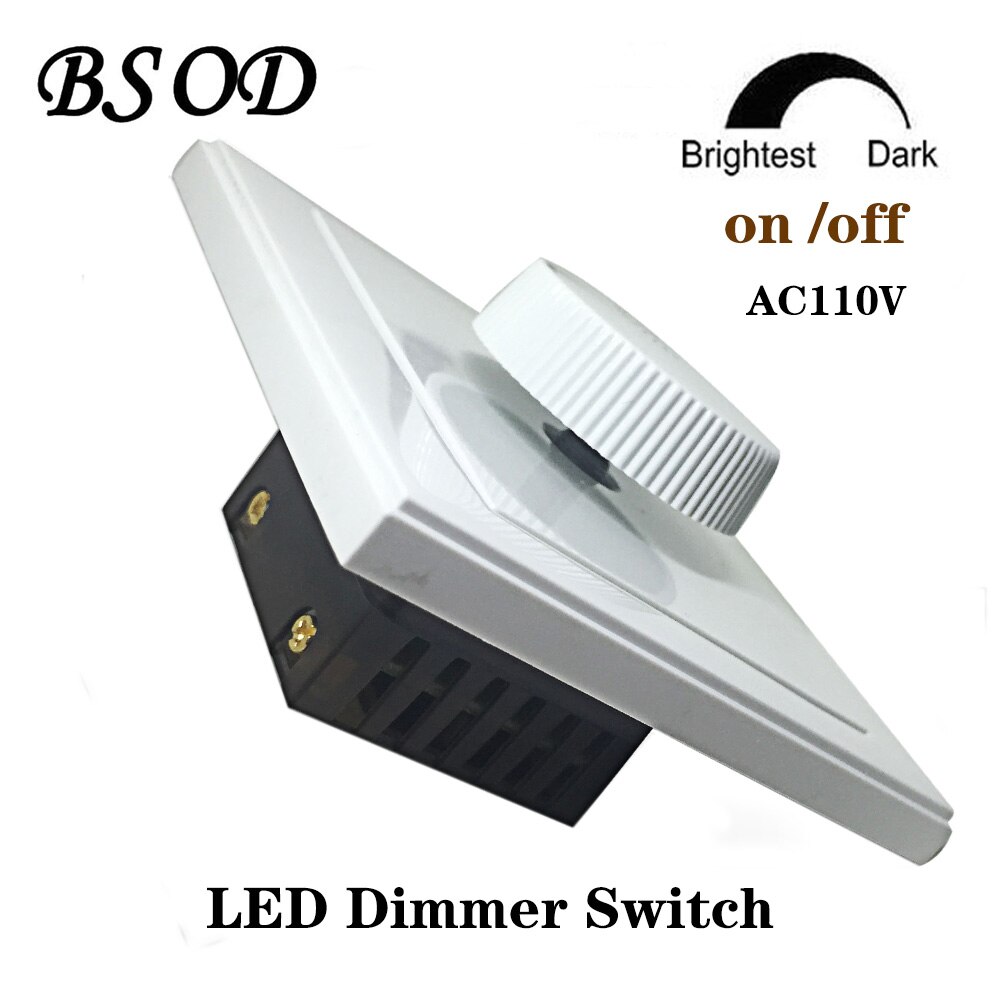 Bsod led lysdæmper switch  ac110v 144w justerbar led produktets lysstyrke til og fra panel lys downlight spotlight