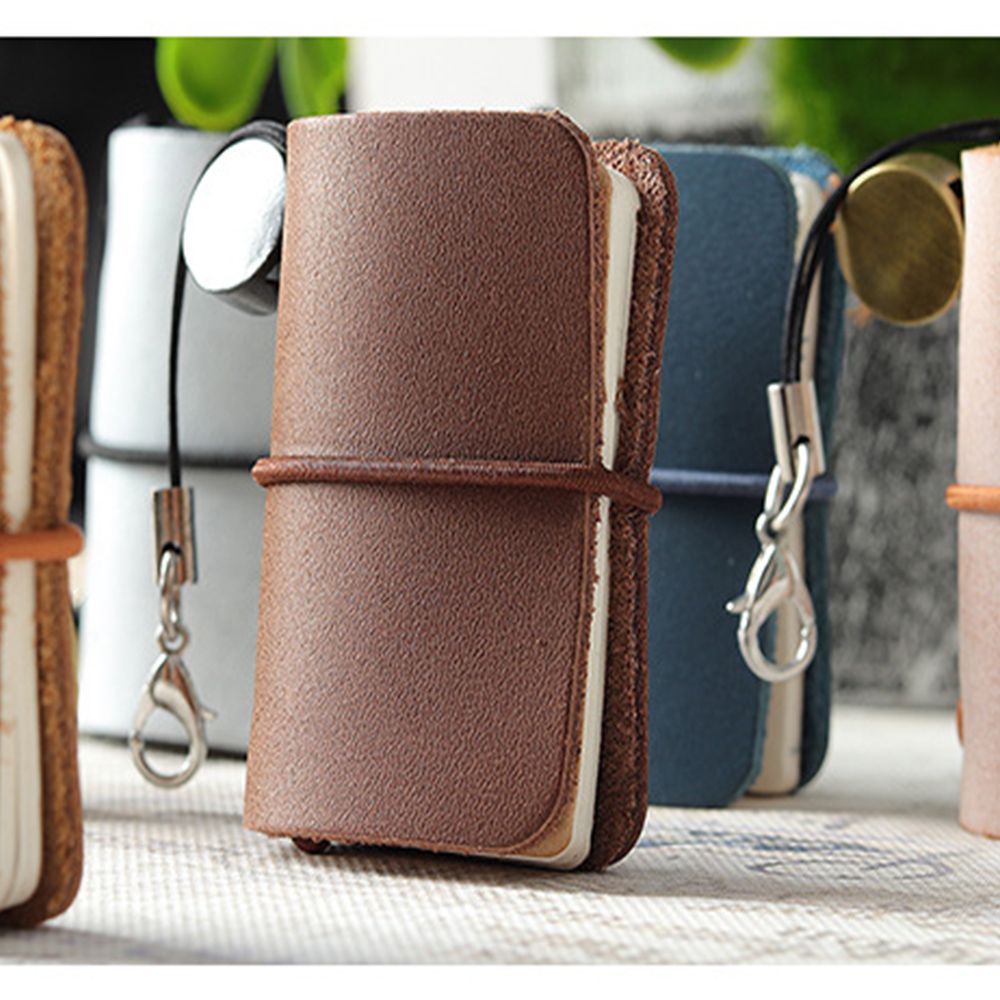 Portable Handmade Cover Insert Brochure Pocket Diary Book School Journal Booklet Notebook Leather Travel Book Mini Notebook