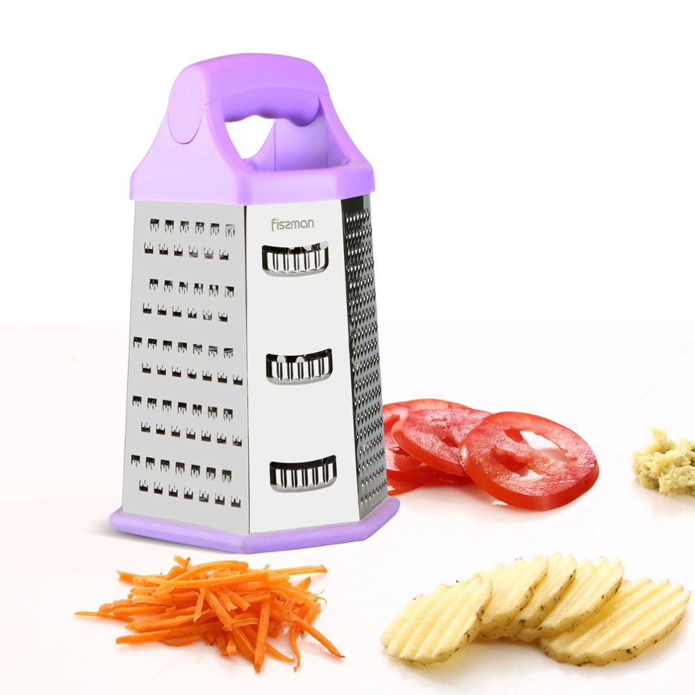 Fissman 6-Side Grater Multi-functional Slicer for Cheese Garlic Ginger Vegetable Potato Carrot