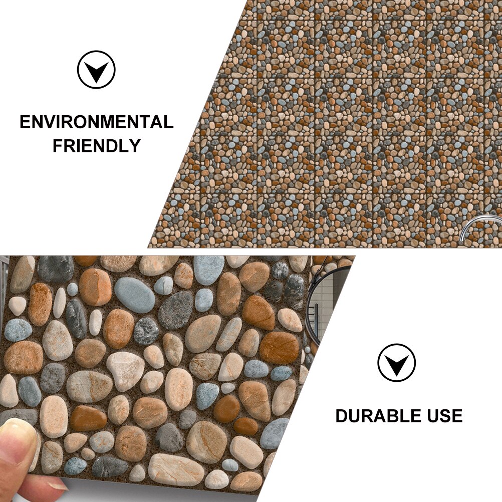 20 pçs telha adesivo antiderrapante retro auto-adesivo do banheiro telha colar banheiro adesivo de parede telha adesivo de assoalho