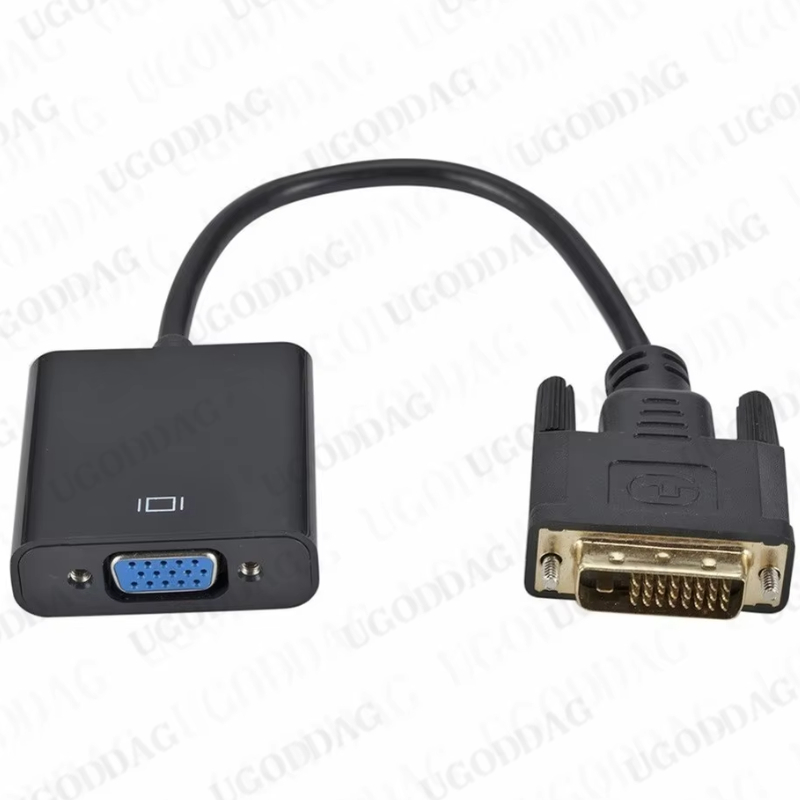 DVI-D DVI Naar VGA Video Kabel Adapter Converter 24 + 1 25 Pin naar 15 Pin Kabel Converter HD 1080 P Voor PC Computer Monitor
