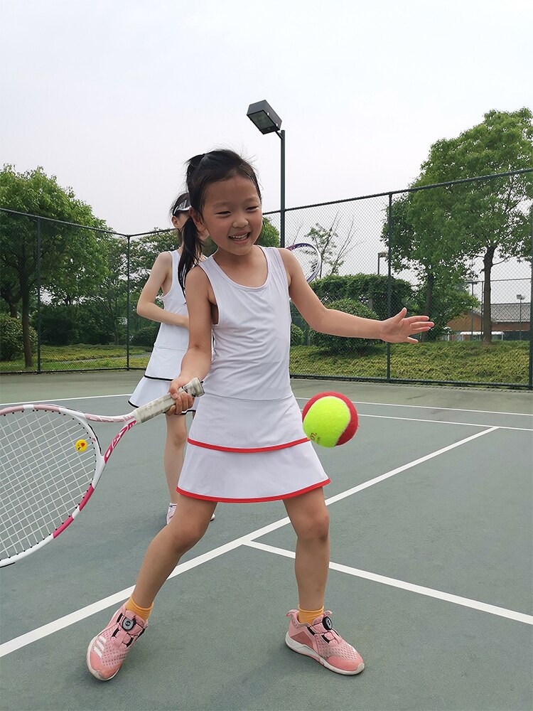 Falda deportiva para niñas, traje de tenis de secado rápido, falda de bádminton, chaleco de una pieza, novedad de 2022