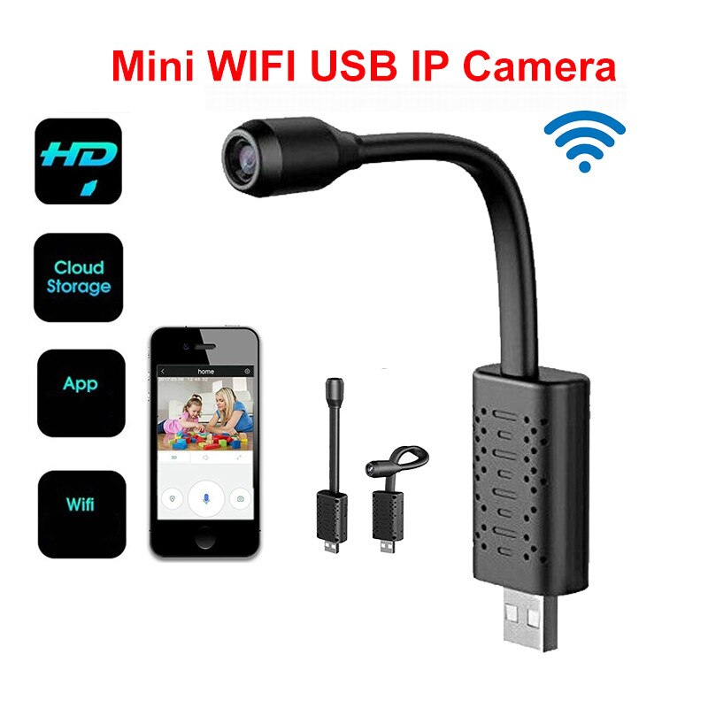 P2P WIFI Cam HD 4K intelligent Mini Wifi USB caméra Surveillance en temps réel IP secret caméscope AI humain détection boucle enregistrement U21