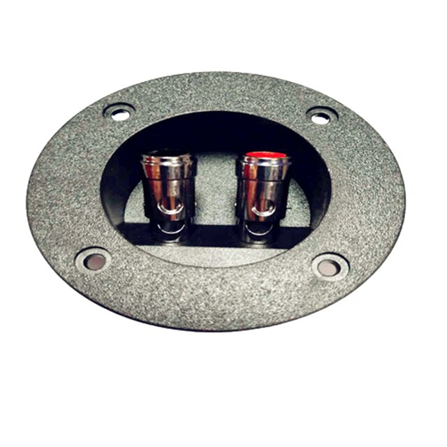 Speaker Box Rear Back Panel Wiring Terminal Plug Round Boxes With 2 Banana Jack Subwoofer Speaker Terminal: Silver 75mm