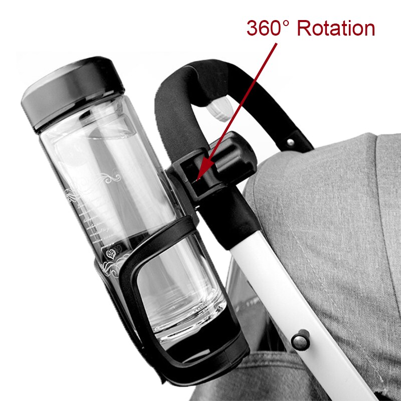 Portavasos para cochecito de bebé, soporte Universal para botella, 360 giratorio, funda de transporte, carrito para botella de leche
