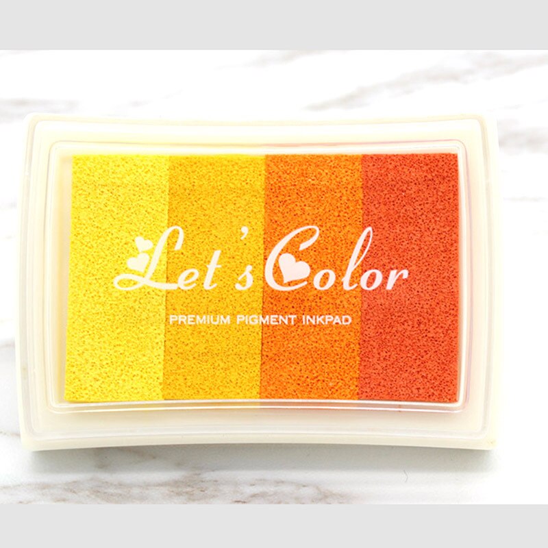 Almohadilla de tinta para álbum de recortes, sellos coloridos de tinta para decoración, sellos de sellado, pintura, de boda, 1 caja/5 colores