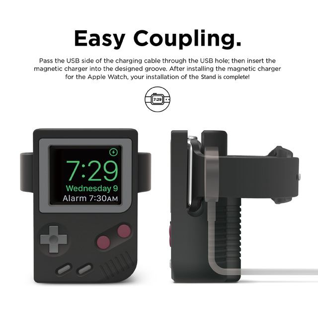 Silicone Charger StandFor Apple Watch 8 7 6 5 4 3 SE 45MM Charging Dock Holder Game Console Bracket Base
