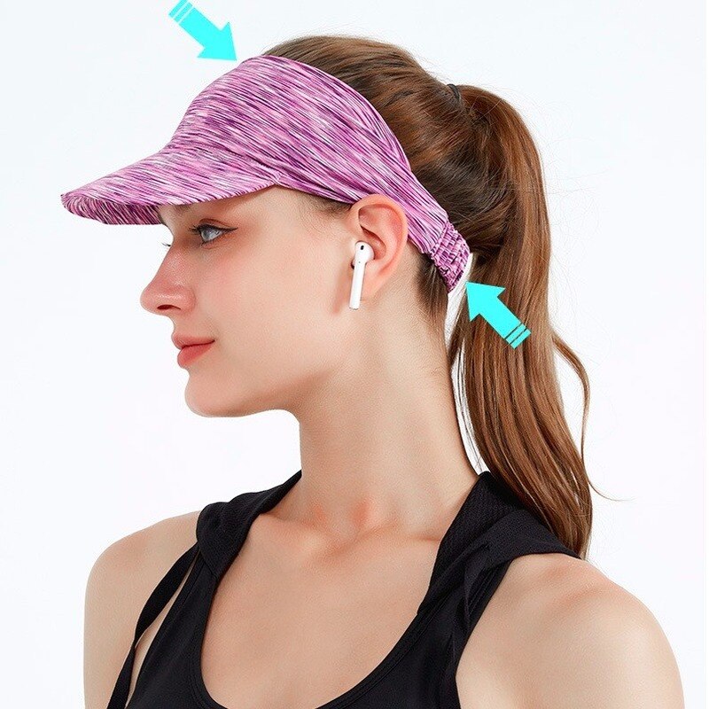 Adjustable Women Summer Sport Headband Classic Sun Empty Top Baseball Cap